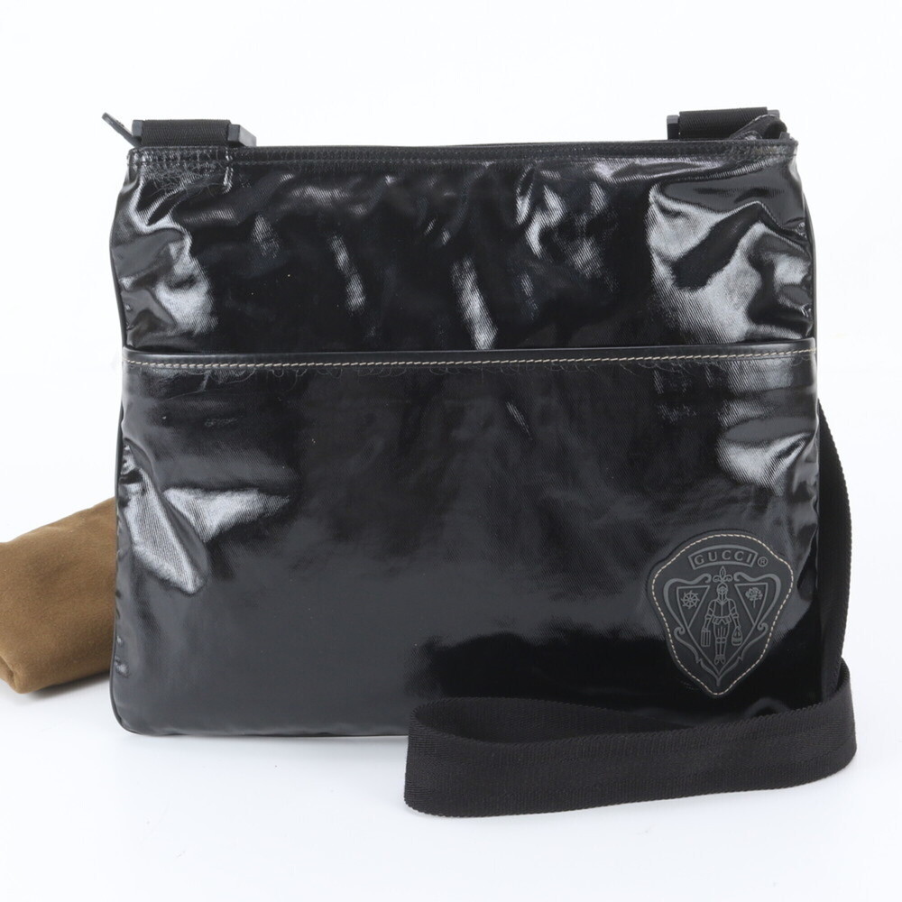 Gucci Crest Emblem 181093 Leather Shoulder Bag Messenger for Men